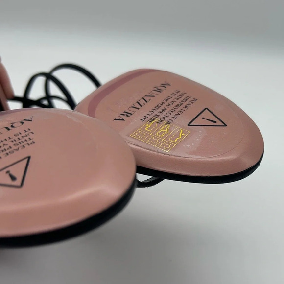 Aquazzura Essence Sandal 3 Buckle 85 black Leather , size 37.5 - Picture 10 of 10